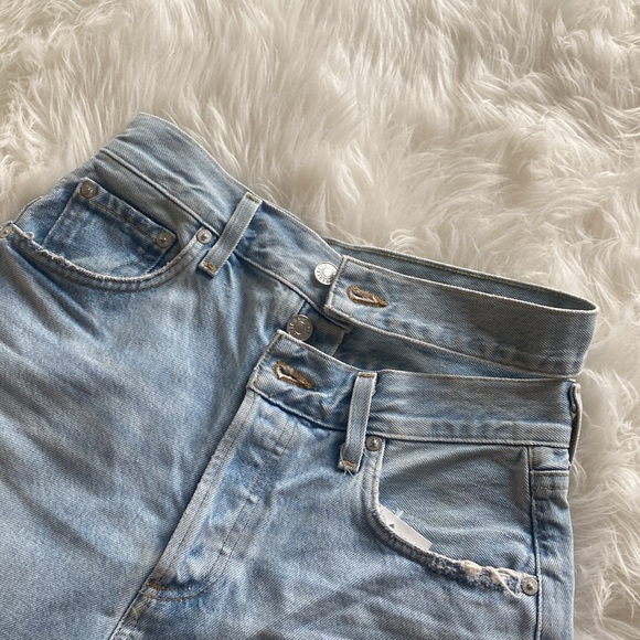 AGOLDE Criss Cross Upsized Denim Shorts - Picture 4 of 8